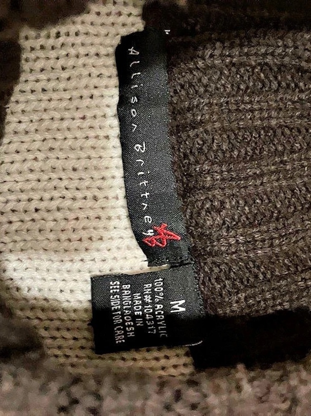 Allison Daley Color Block Button-Front Sweater Size Medium - Picture 3 of 3